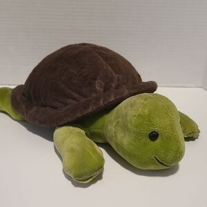 Green and Brown Stuffed Turtle Toy